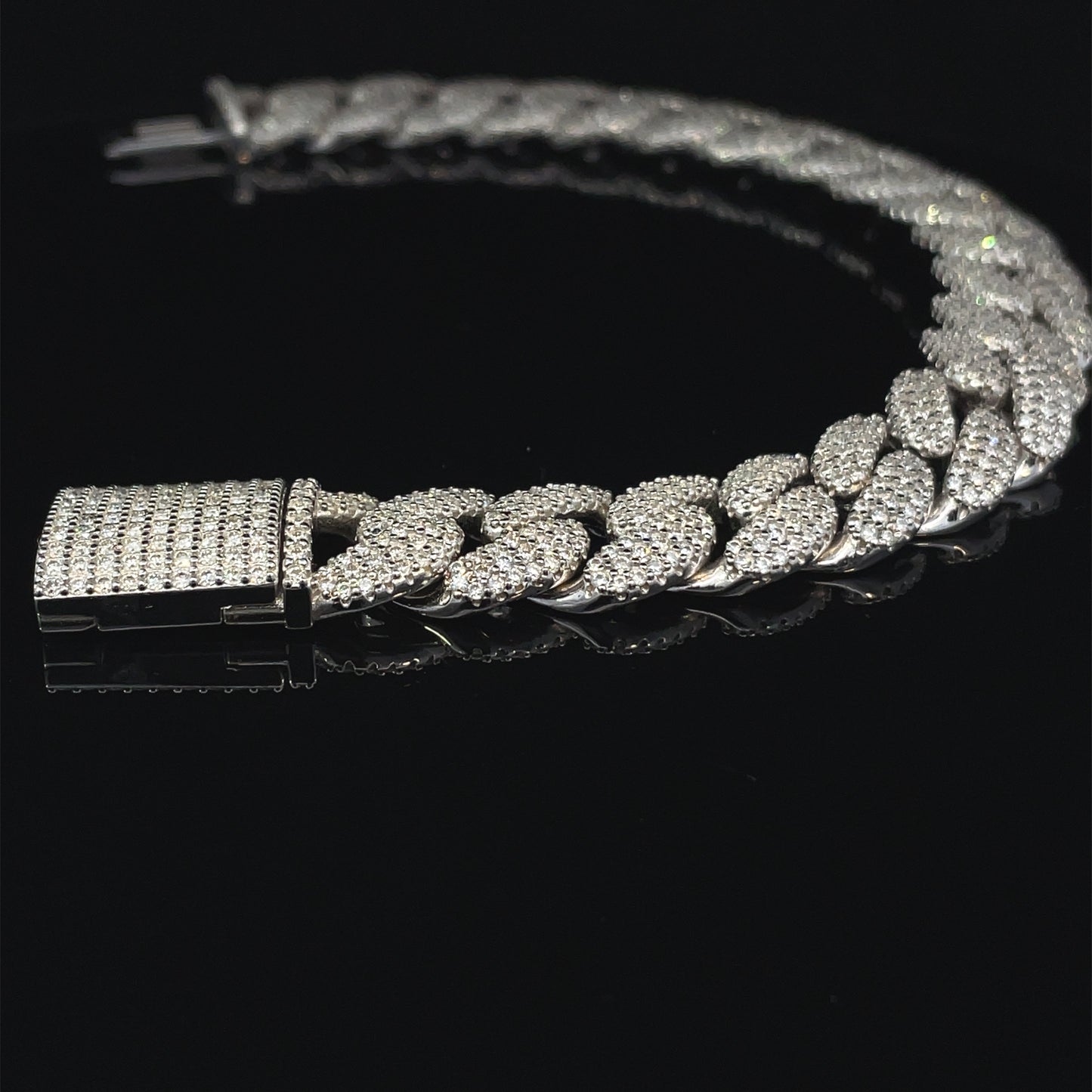 925 ICED OUT CUBAN LINK BRACELET