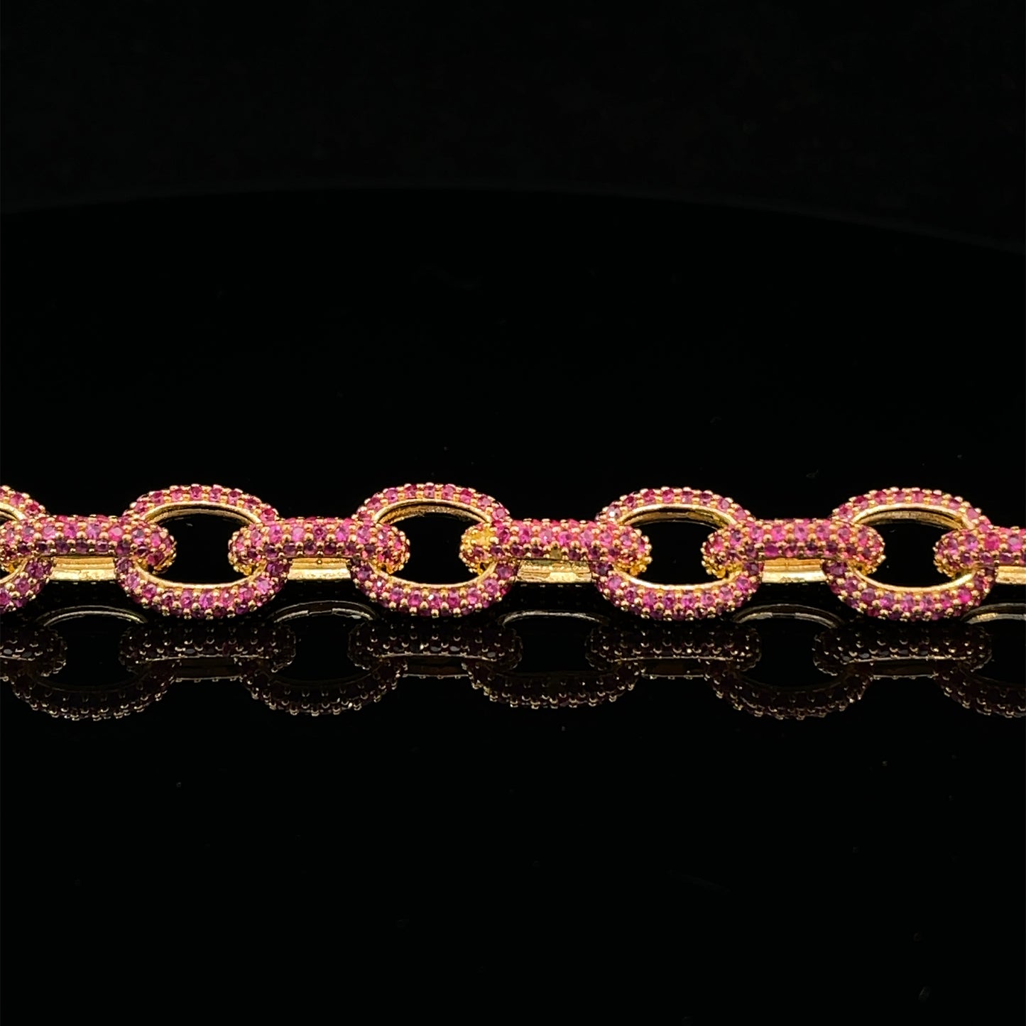 Pink Anchor Chain Bracelet