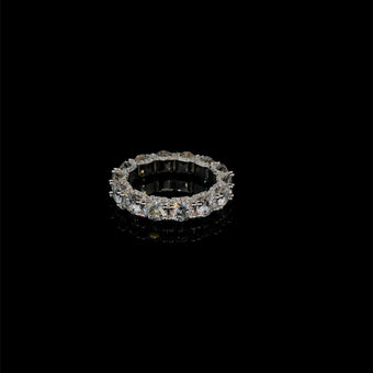 Alligator Jesus 925 Silver Moissanite Eternity Ring