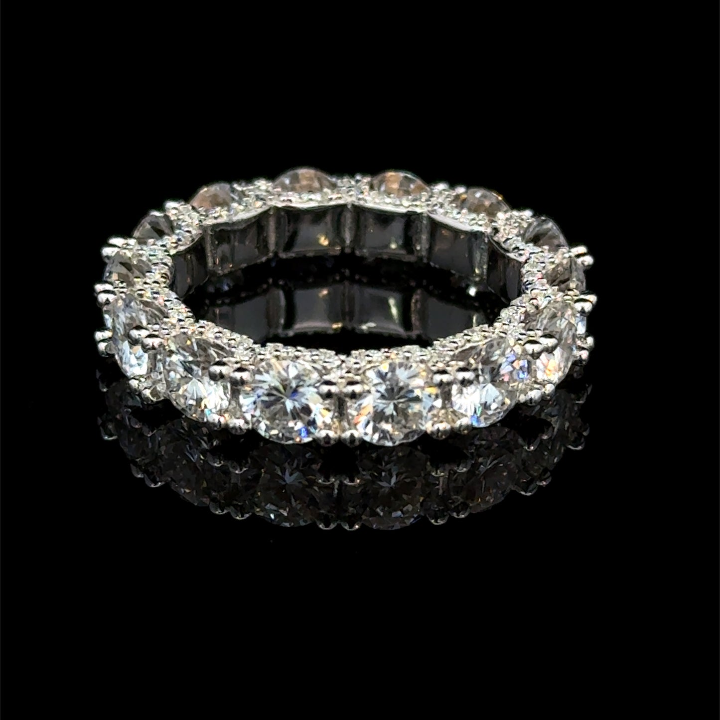 Alligator Jesus 925 Silver Moissanite-Eternity Ring 