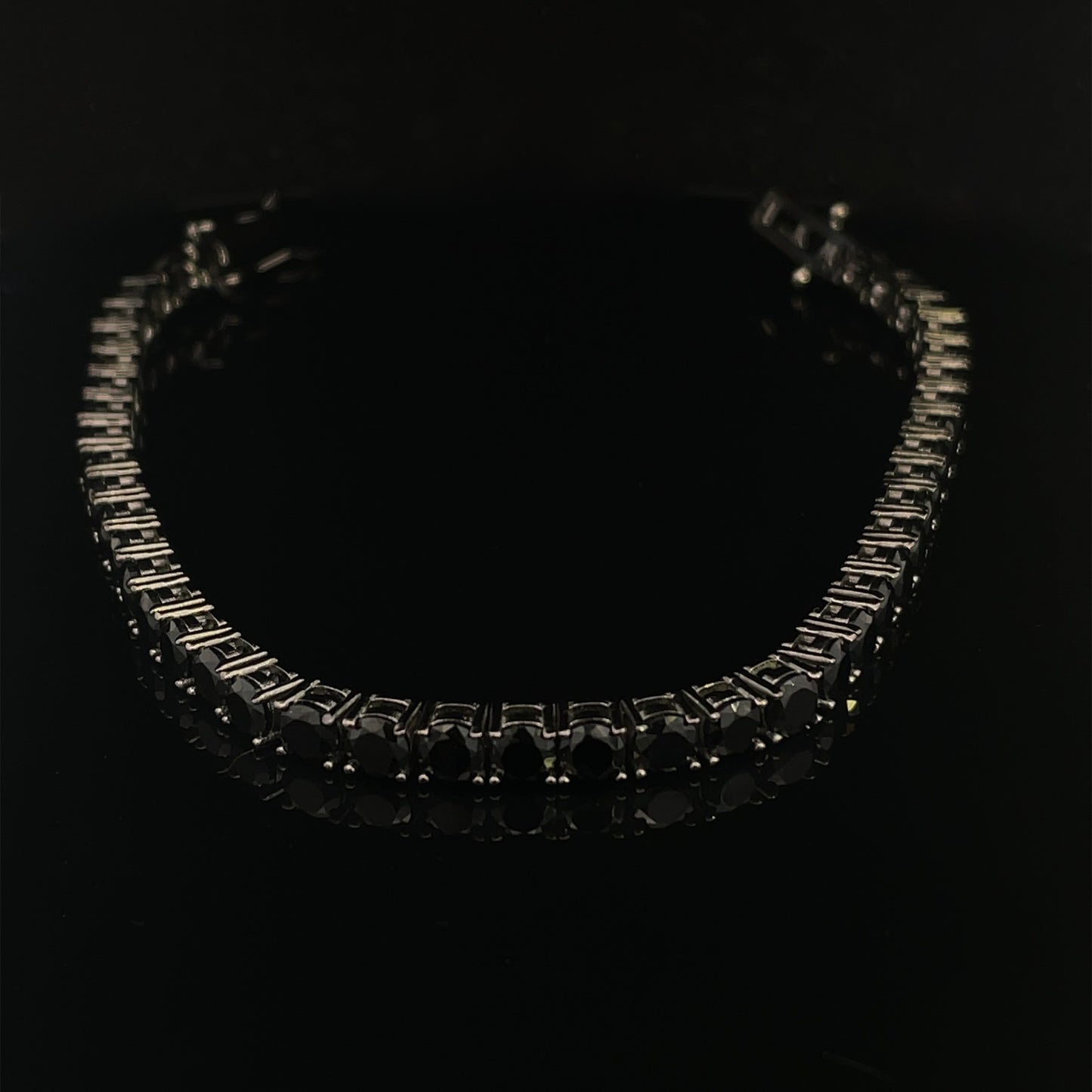 Black Moissanite Tennis Bracelet