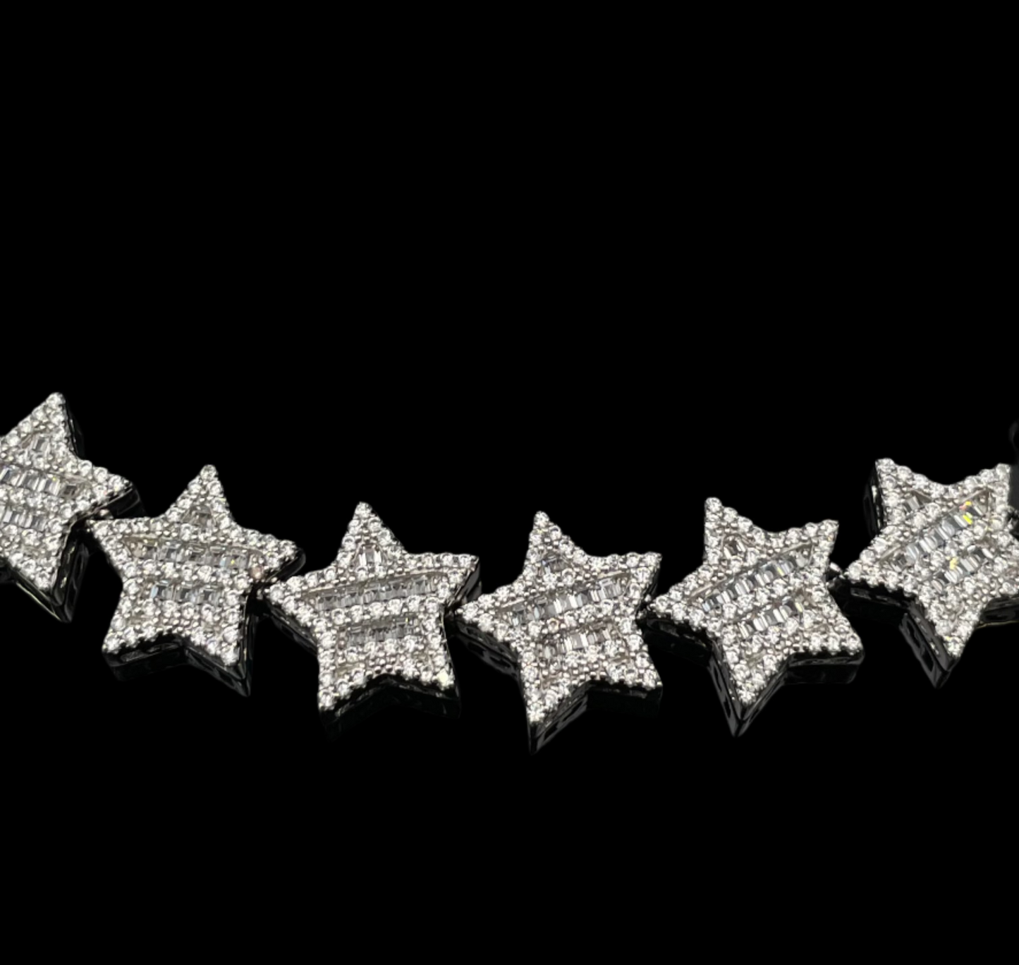 Iced Out Stars Chain Necklace