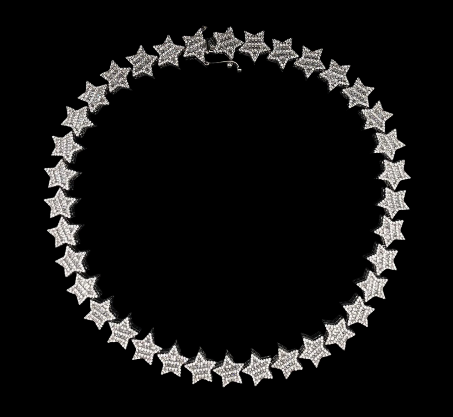 Iced Out Stars Chain Necklace