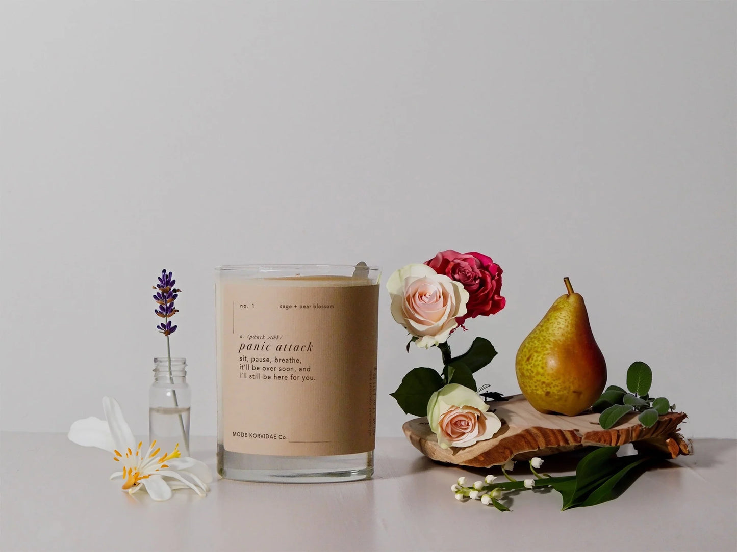 MODE KORVIDAE NO. 1 PANIC ATTACK CANDLE - sage + pear blossom