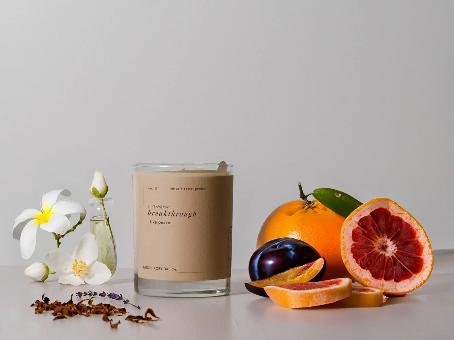 MODE KORVIDAE NO. 3 BREAKTHROUGH CANDLE - citrus + secret garden