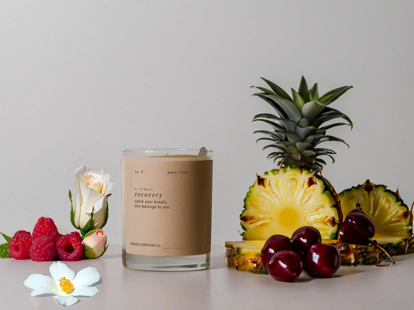 MODE KORVIDAE NO. 5 RECOVERY CANDLE - peony + linen