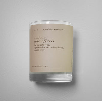 MODE KORVIDAE NO. 8 SIDE EFFECTS CANDLE - grapefruit + eucalyptus