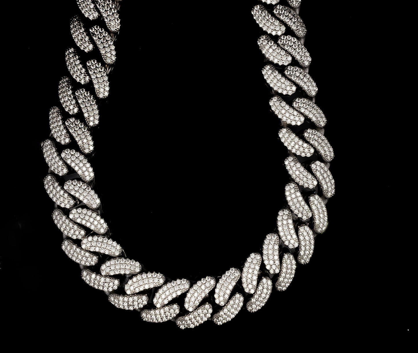 ALLIGATOR JESUS ICED OUT CUBAN LINK 925 SILVER CHAIN - 18MM