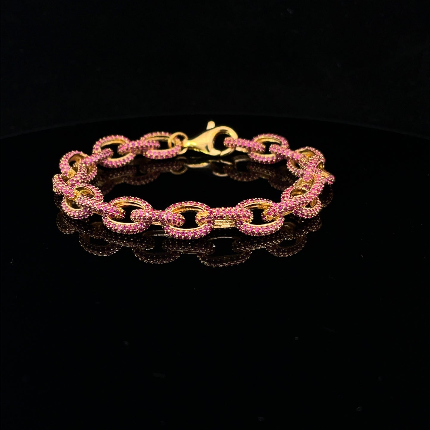 Pink Anchor Chain Bracelet