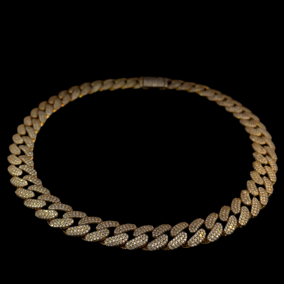 Iced Out Gold Plated Cuban Link Chain - 13mm