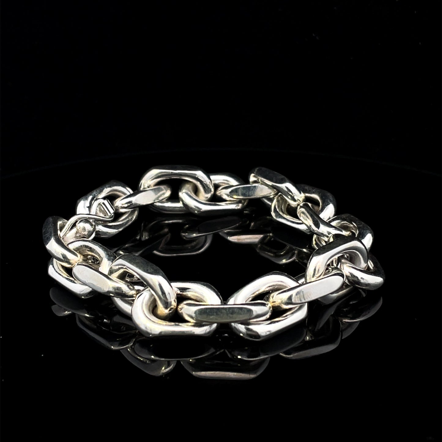 925 Silver Hermes Chain Bracelet