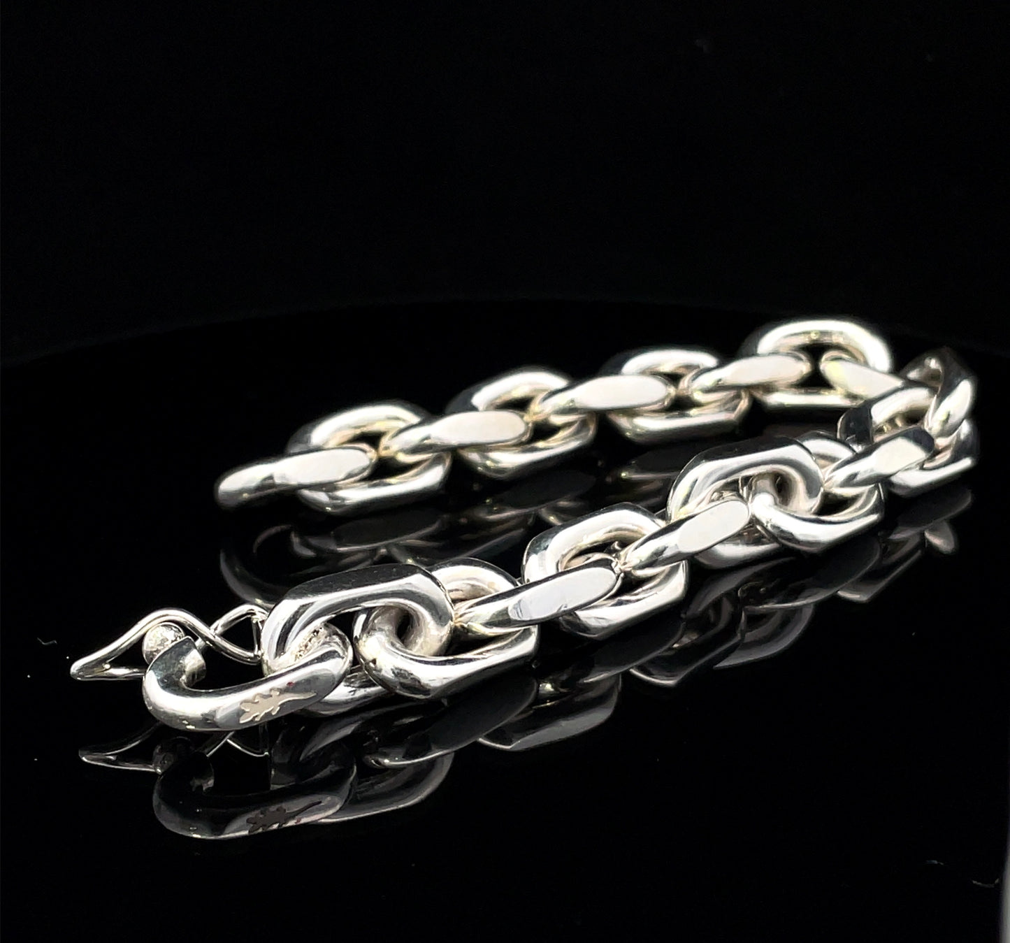 925 Silver Hermes Chain Bracelet