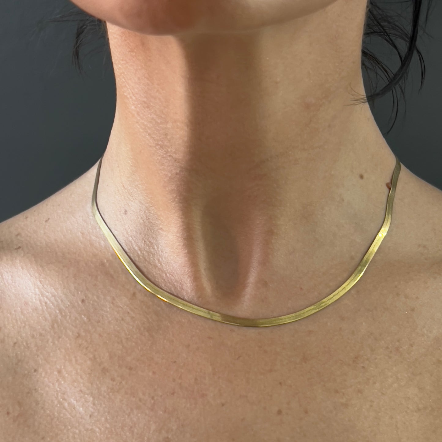 Herringbone Gold-Plated Chain 18" 5mm